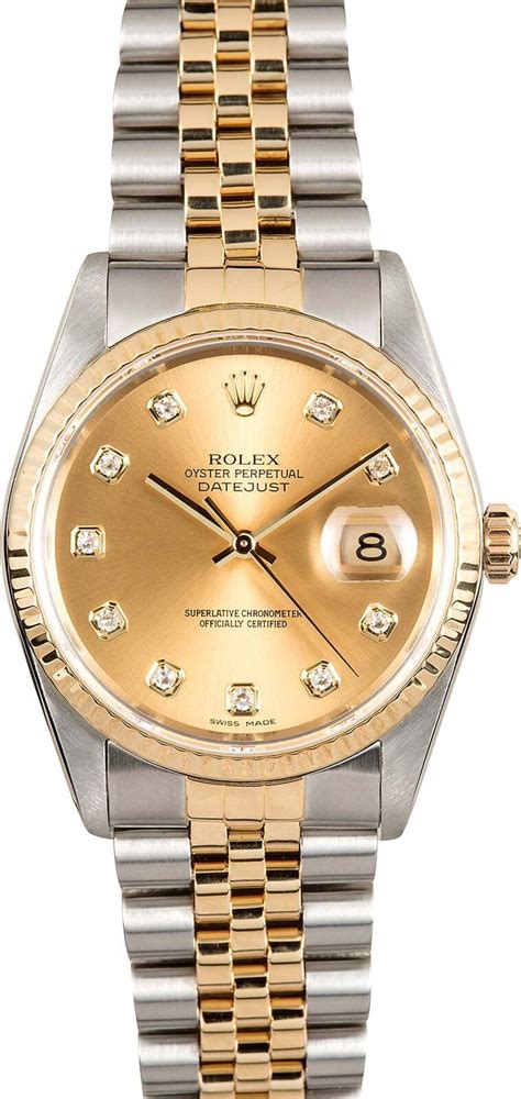 rolex 2 tone datejust 36 mm|Rolex Datejust 36 with diamonds.